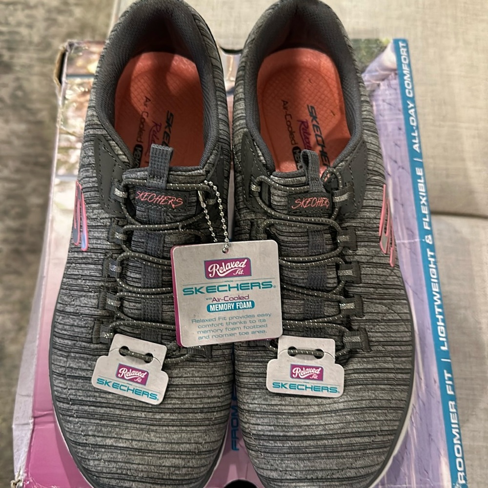 Women’s sketchers air cooled memory foam gray size 9